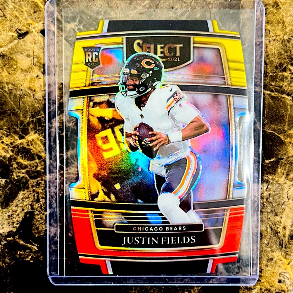 JUSTIN FIELDS ROOKIE CARD NFL SELECT PRIZM DIE CUT BEARS NFL 2021